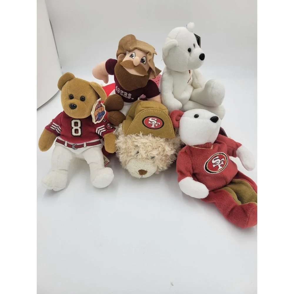 Vintage 90s San Francisco 49ers‎ Plush NFL Lot of 5